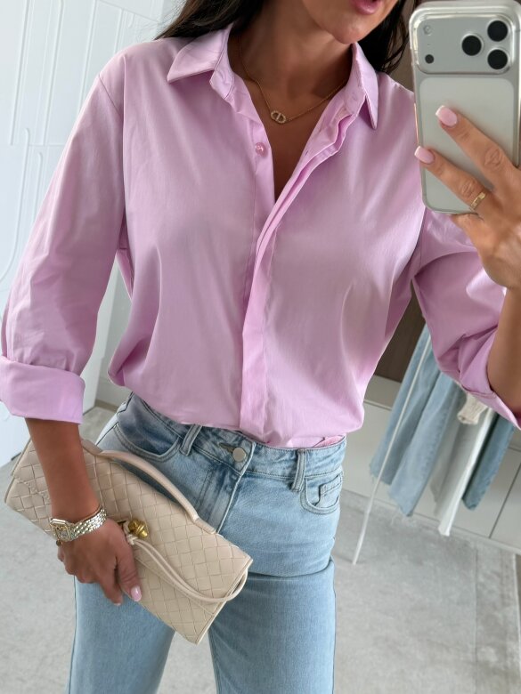 Koszula Finessa long pudrowa 