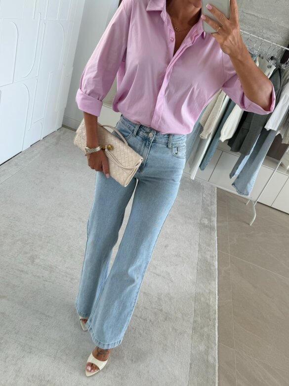 Koszula Finessa long pudrowa 