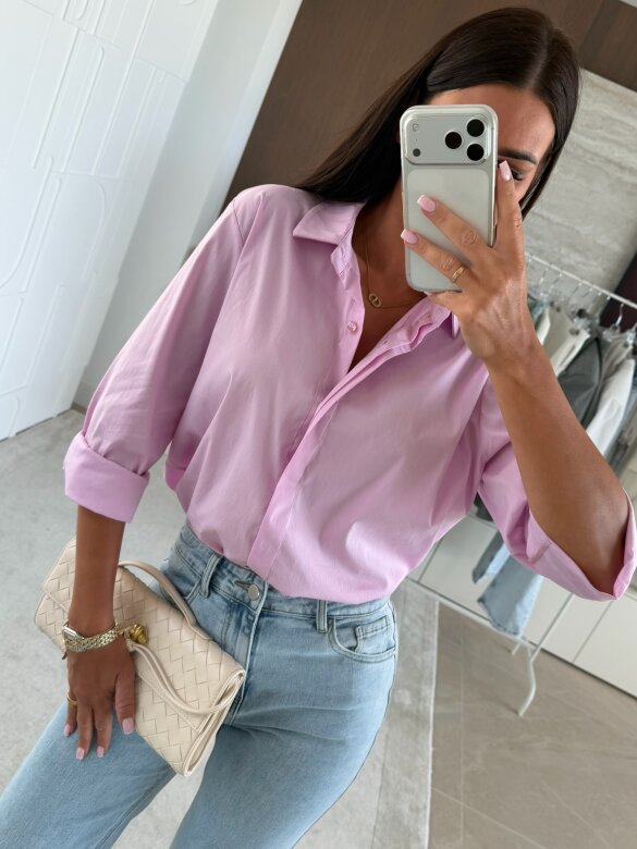 Koszula Finessa long pudrowa 