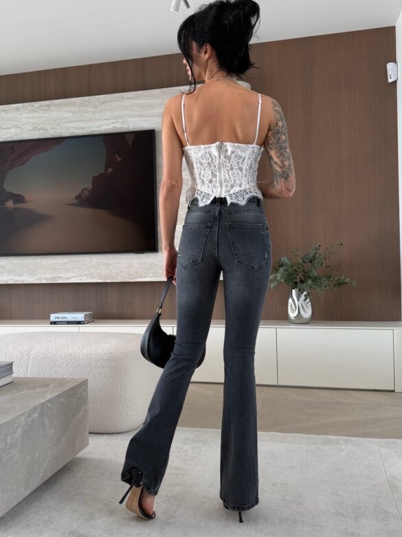 Spodnie Minso jeans ciemnoszare 