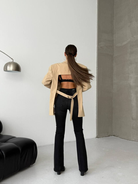 Spodnie Minso jeans czarne 