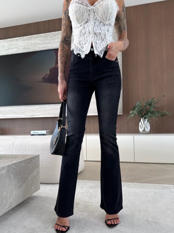 Spodnie Minso jeans czarne 