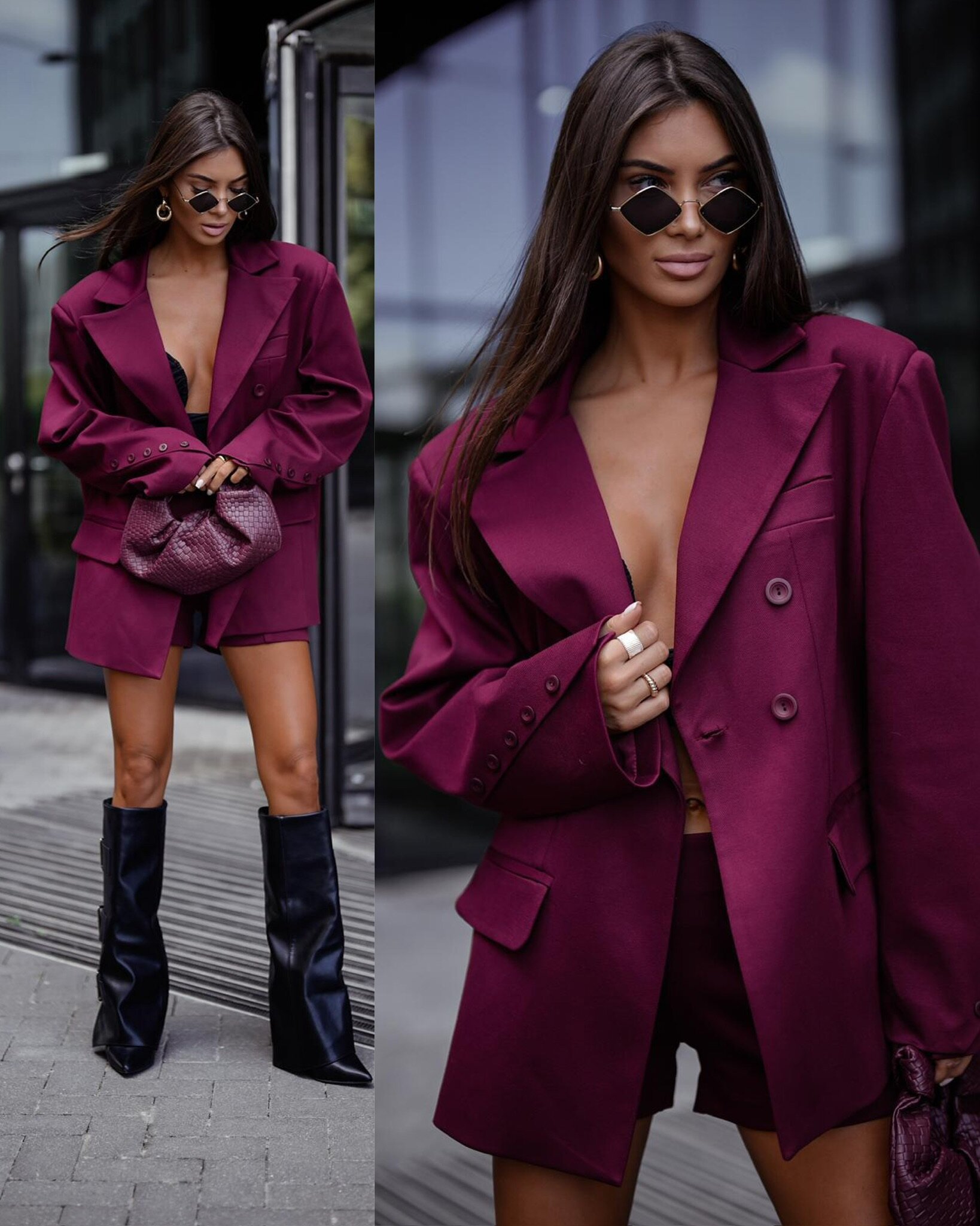 Marynarka Livelia bordowa 