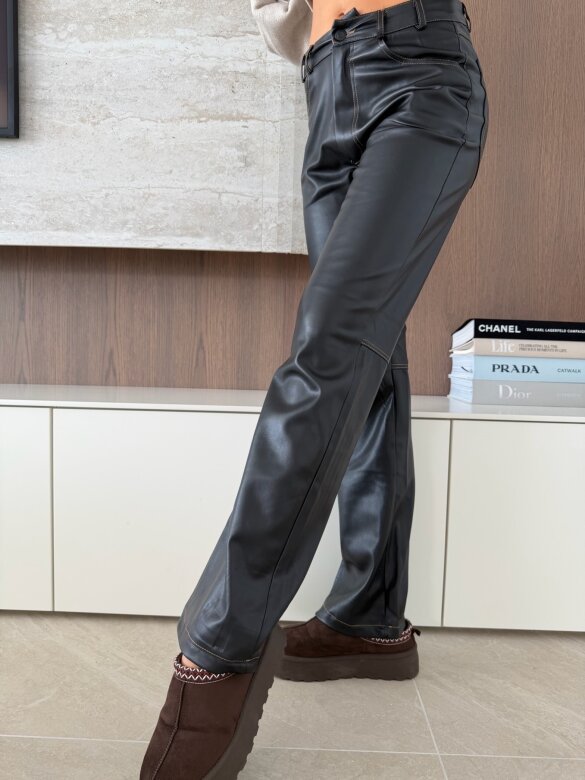 Spodnie Candris eko skóra czarne