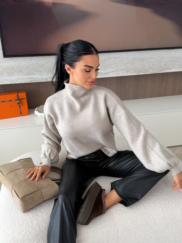 Spodnie Candris eko skóra czarne