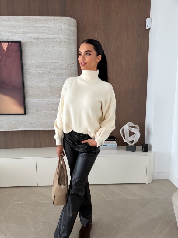 Spodnie Candris eko skóra czarne