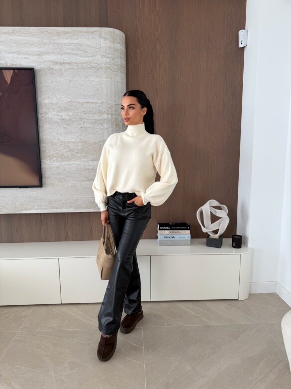 Spodnie Candris eko skóra czarne