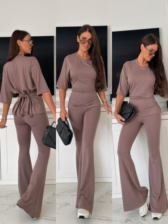 Legginsy Paraiso z wiskozy mocca 