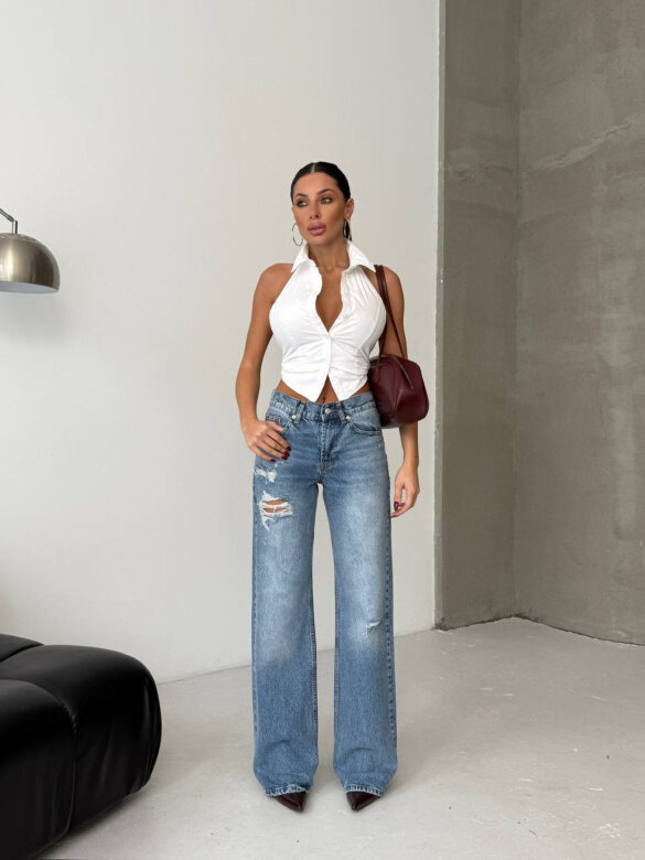 Spodnie Palerio jeans niebieskie 