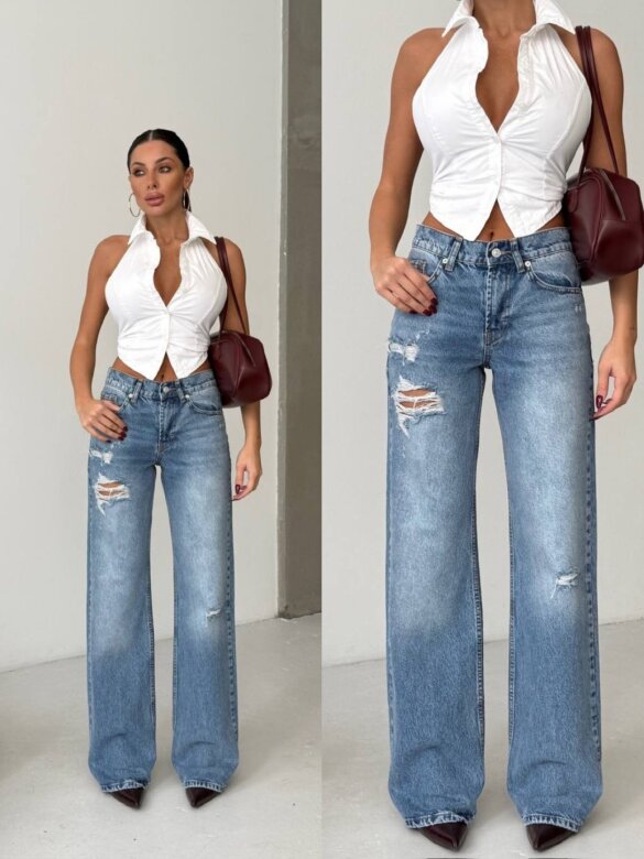 Spodnie Palerio jeans niebieskie 