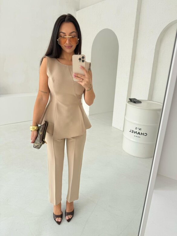 Spodnie Gensso beżowe 