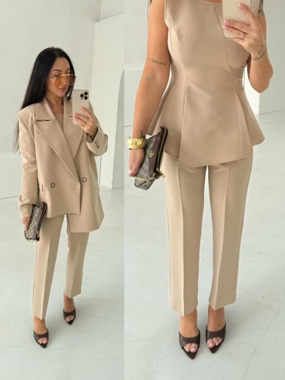 Spodnie Gensso beżowe 