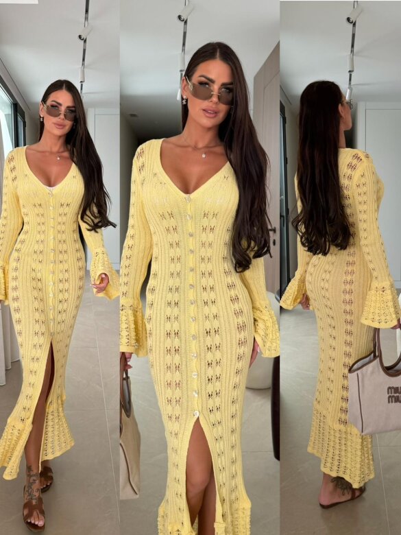 Dress Laurenta butter yellow