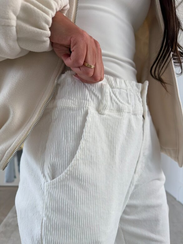 Spodnie Luvie sztruksowe białe 