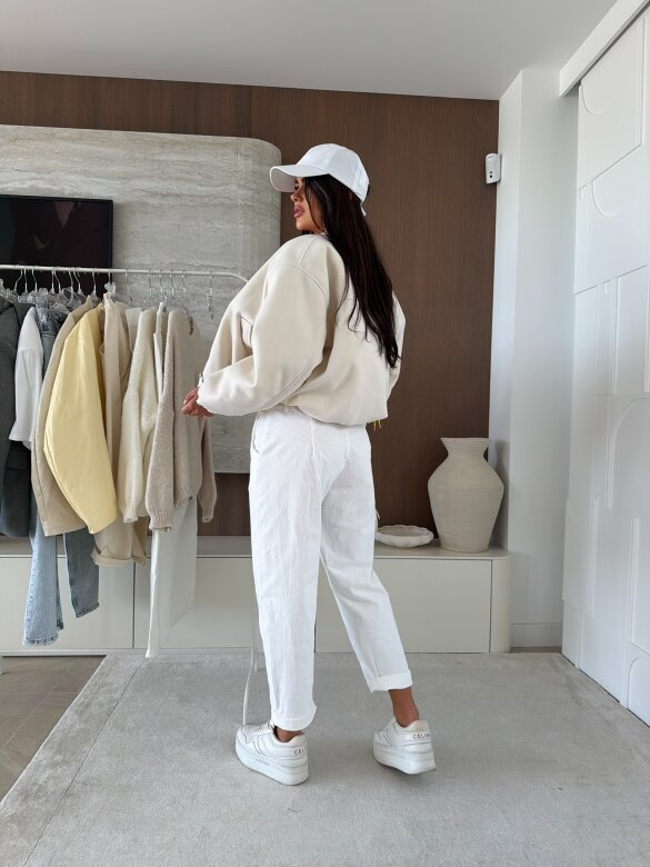 Spodnie Luvie sztruksowe białe 