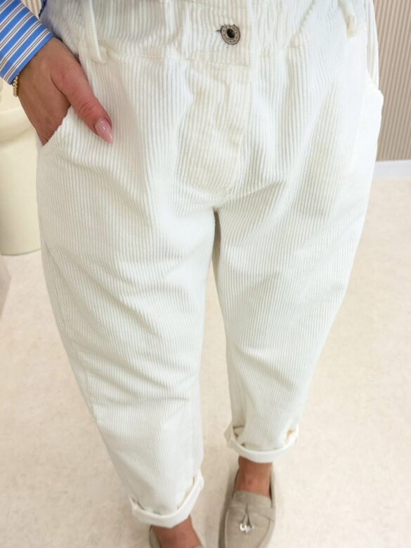 Spodnie Luvie sztruksowe białe 