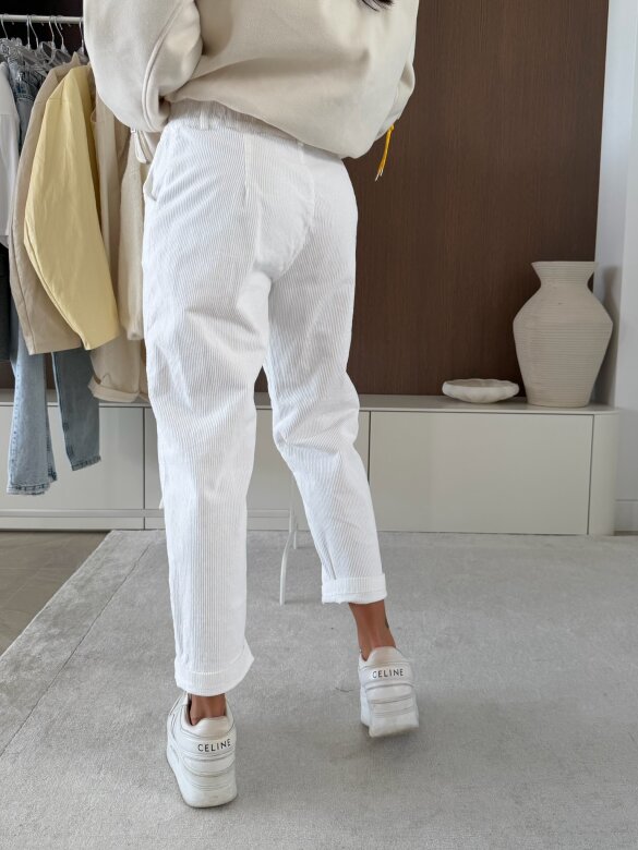 Spodnie Luvie sztruksowe białe 