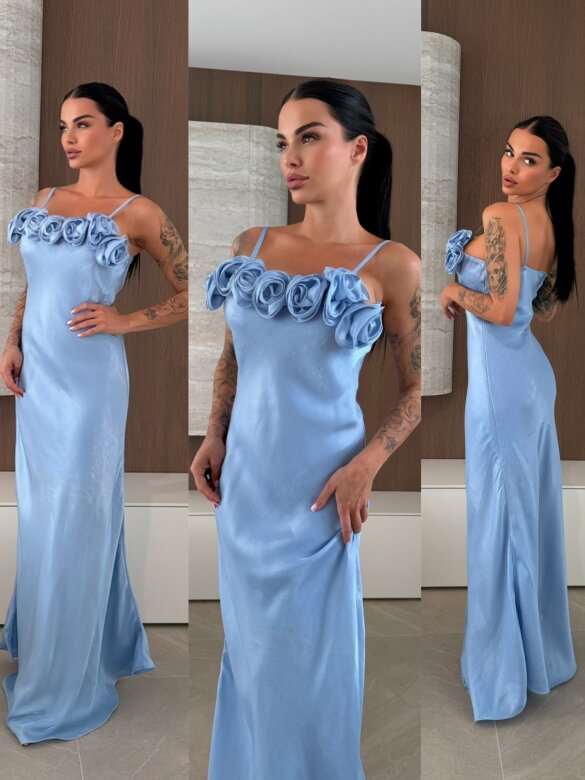 Sukienka Colbii maxi niebieska 