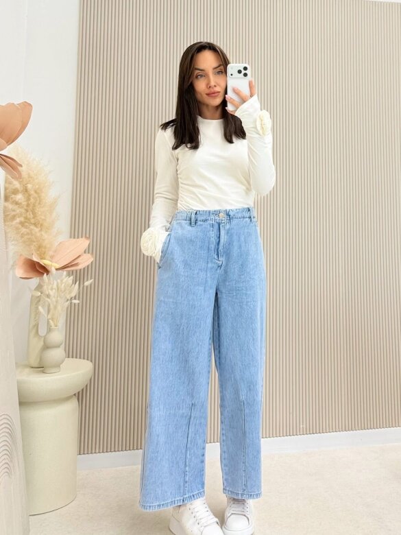 Spodnie Lunelle jeans niebieskie