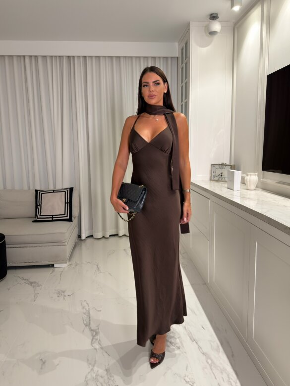 Dress Luciena maxi chocolate