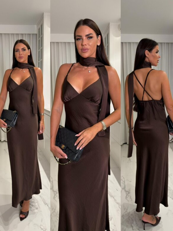 Dress Luciena maxi chocolate