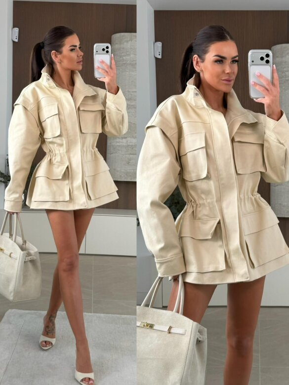 Kurtka Madeli jasnobeżowa