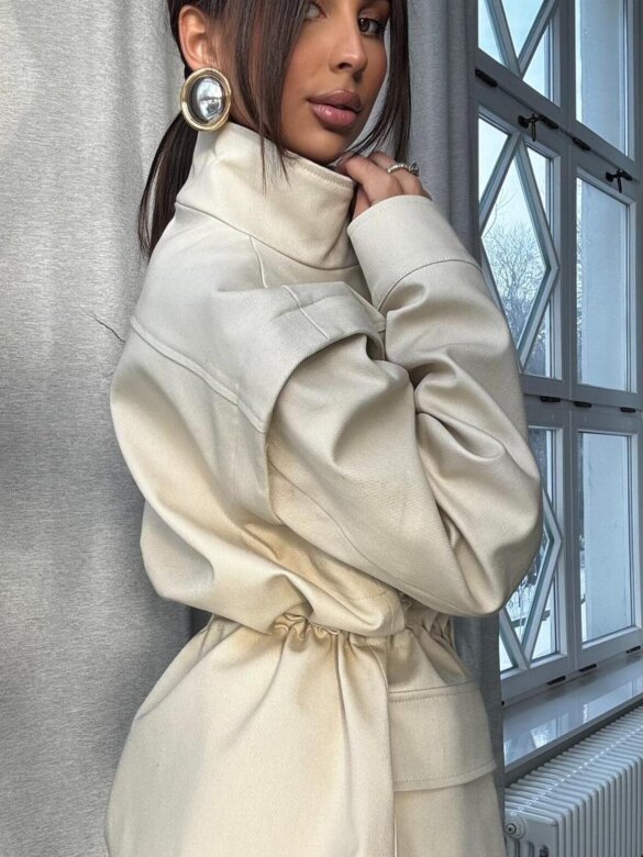 Kurtka Madeli jasnobeżowa