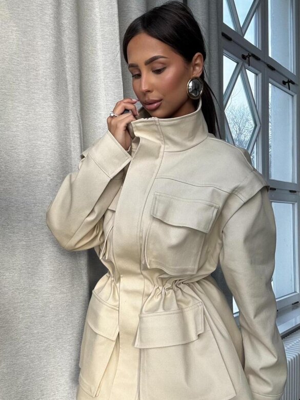 Kurtka Madeli jasnobeżowa