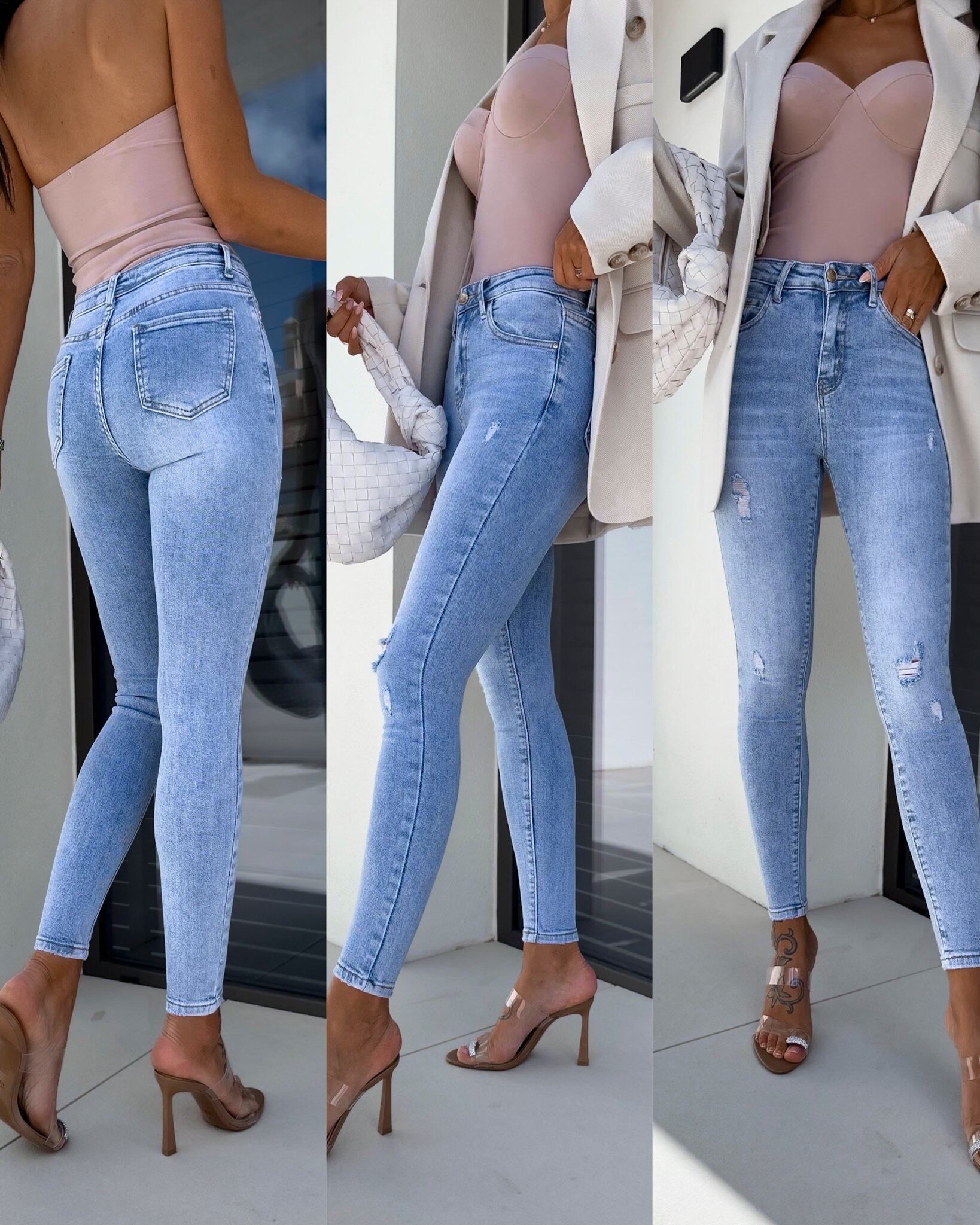 Spodnie Rome jeans jasnoniebieskie