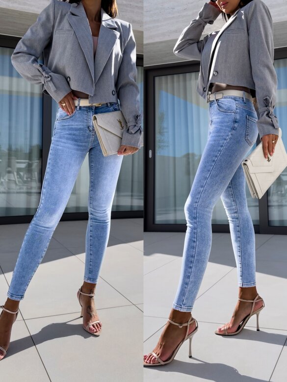 Spodnie Cosmopolitan jeans jasnoniebieskie