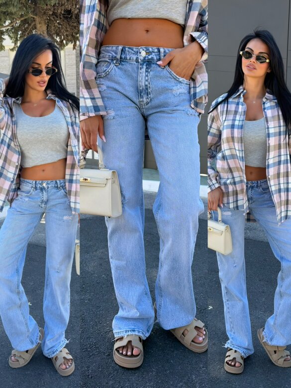 Spodnie Venetto jeans niebieskie