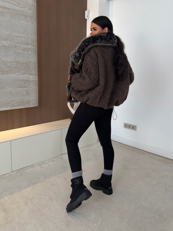 Jacket Marco with wool chocolate