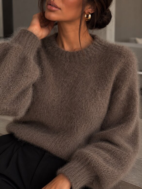 Sweter Elenna z moherem mocca