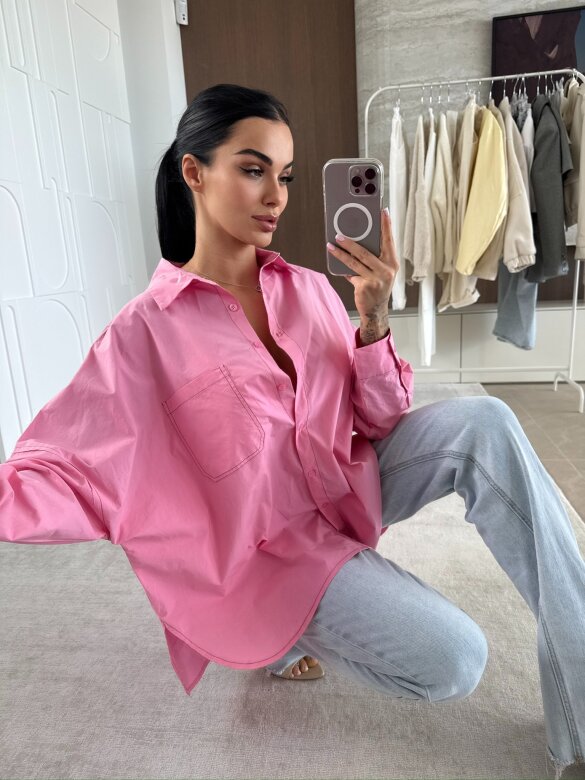 Koszula Narella bawełniana różowa 