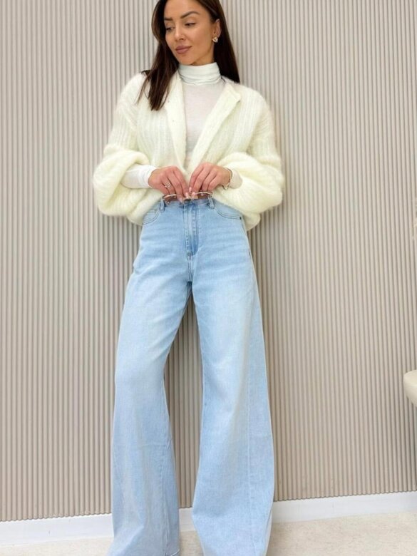 Spodnie Andrei jeans jasnoniebieskie