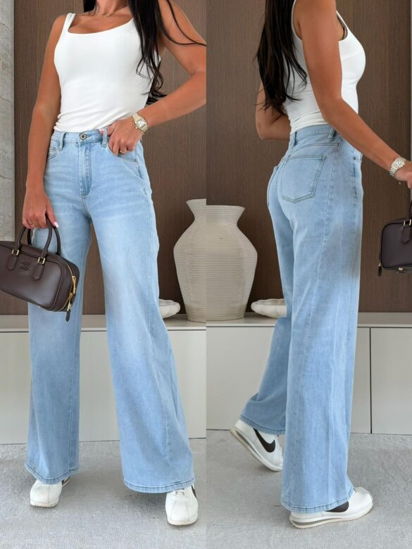 Spodnie Andrei jeans jasnoniebieskie