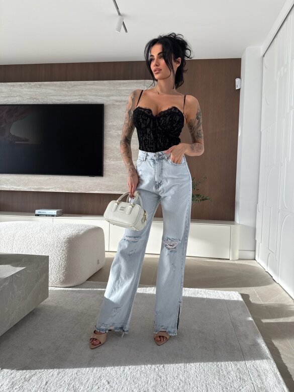 Spodnie Sylvio jeans jasnoniebieskie