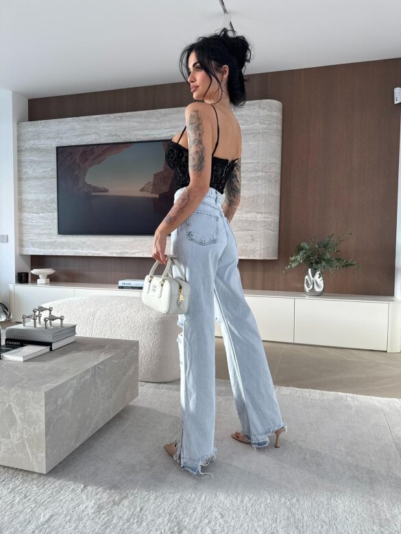 Spodnie Sylvio jeans jasnoniebieskie