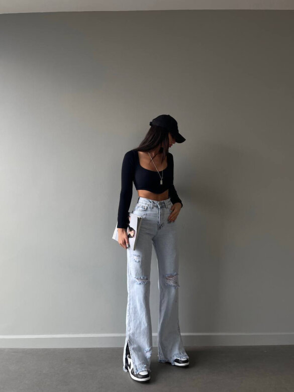 Spodnie Sylvio jeans jasnoniebieskie