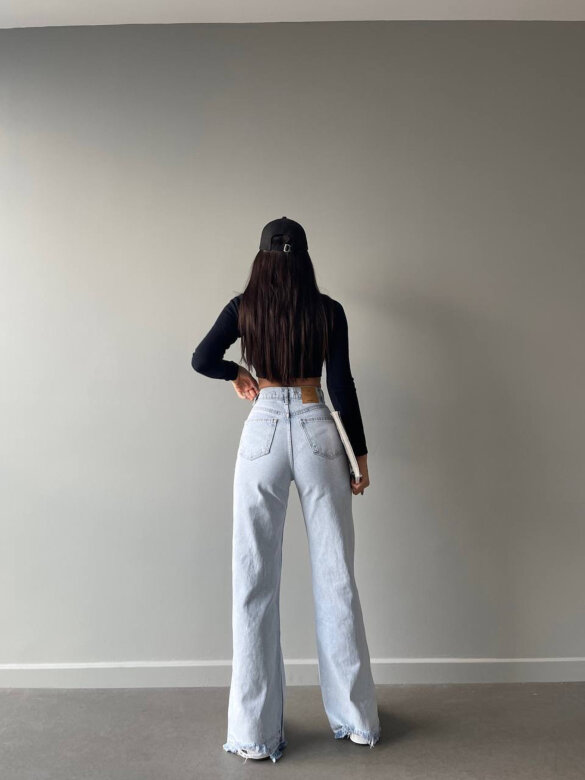 Spodnie Sylvio jeans jasnoniebieskie