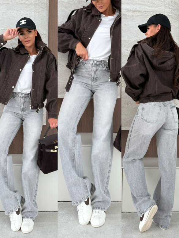 Katana Clarinda jeans brązowa