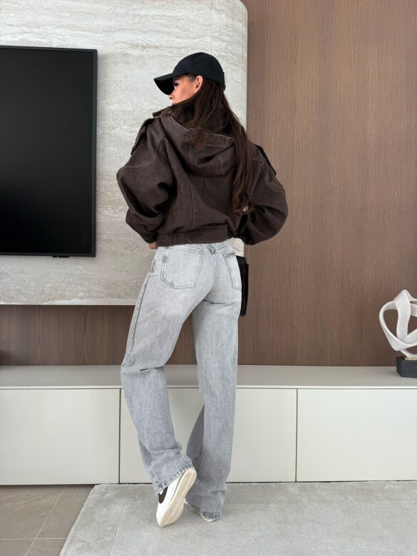 Katana Clarinda jeans brązowa