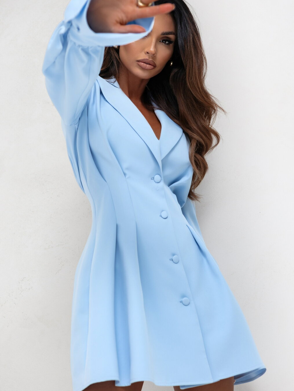 Shirt dress Ersa blue 4