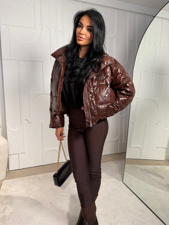 Kurtka Amelys short czekoladowa