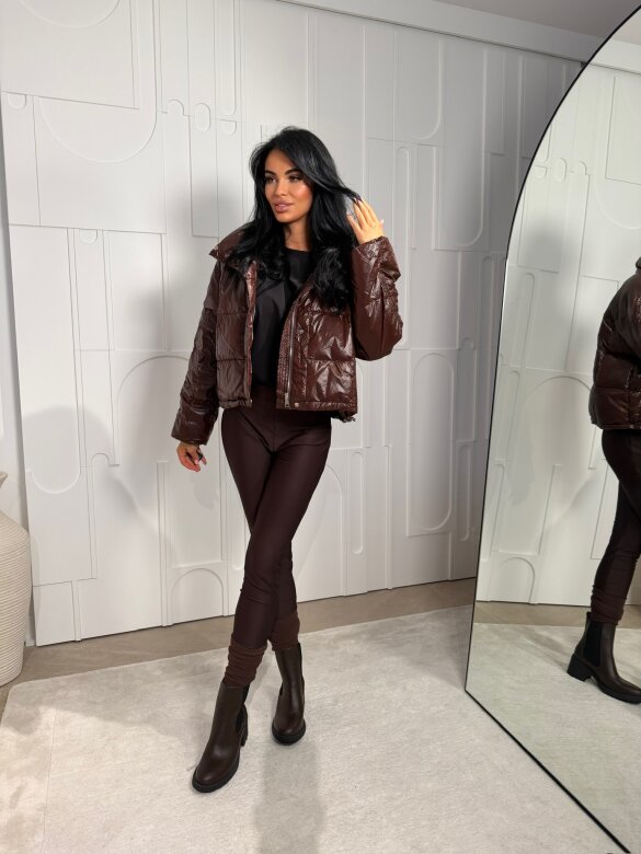 Kurtka Amelys short czekoladowa