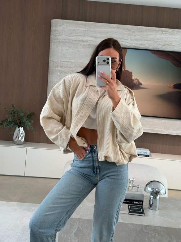 Bomberka Urban Muse II sztruksowa jasnobeżowa