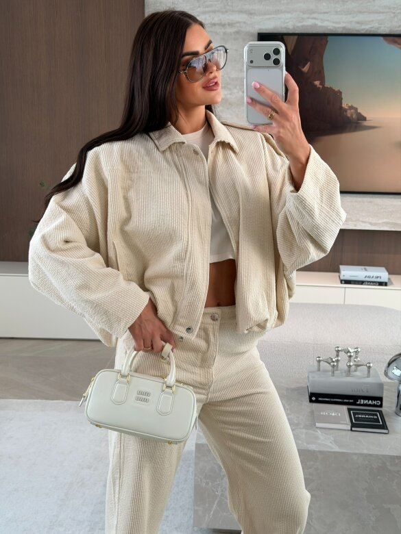 Bomberka Urban Muse II sztruksowa jasnobeżowa