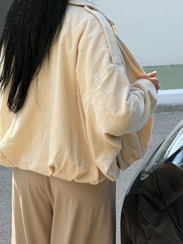 Bomber jacket Urban Muse II corduroy light beige