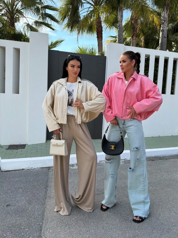 Bomber jacket Urban Muse II corduroy light beige