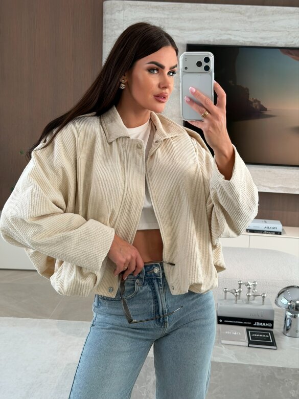 Bomberka Urban Muse II sztruksowa jasnobeżowa